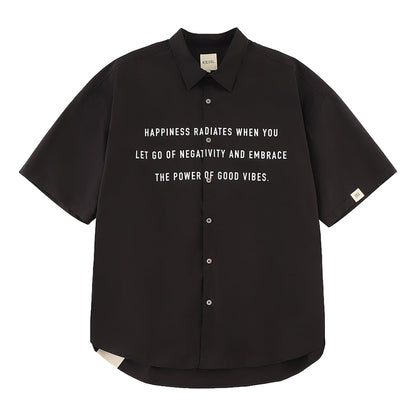 A[S]USL GOOD VIBES PRINT SHIRT-BLACK