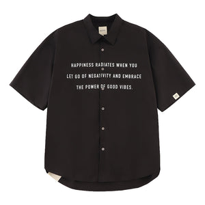 A[S]USL GOOD VIBES PRINT SHIRT-BLACK