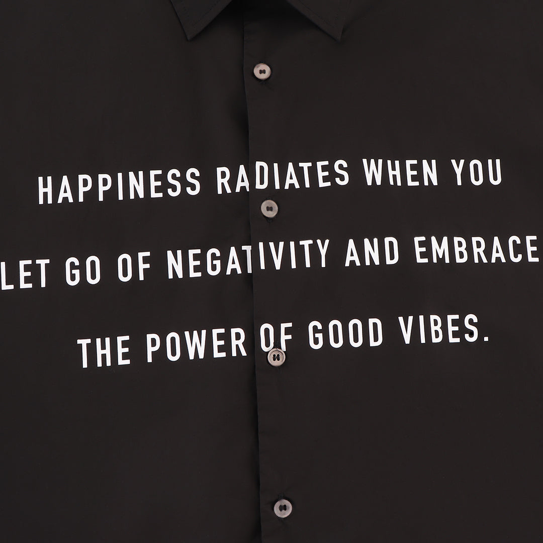 A[S]USL GOOD VIBES PRINT SHIRT-BLACK