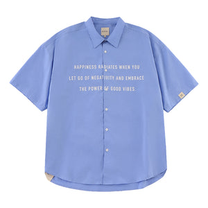 A[S]USL GOOD VIBES PRINT SHIRT-BLUE