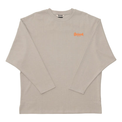 TEAMJOINED JOINED® GOTHIC EXTRA OVERSIZED LONG SLEEVES-LIGHT KHAKI/ORANGE