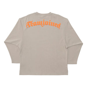 TEAMJOINED JOINED® GOTHIC EXTRA OVERSIZED LONG SLEEVES-LIGHT KHAKI/ORANGE