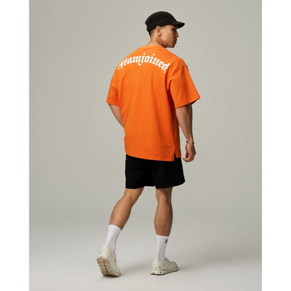 TEAMJOINED GOTHIC FONT OVERSIZED-ORANGE/CREAM