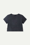 ESPRIT GRAFFITI PRINT CROPPED TEE-BLACK