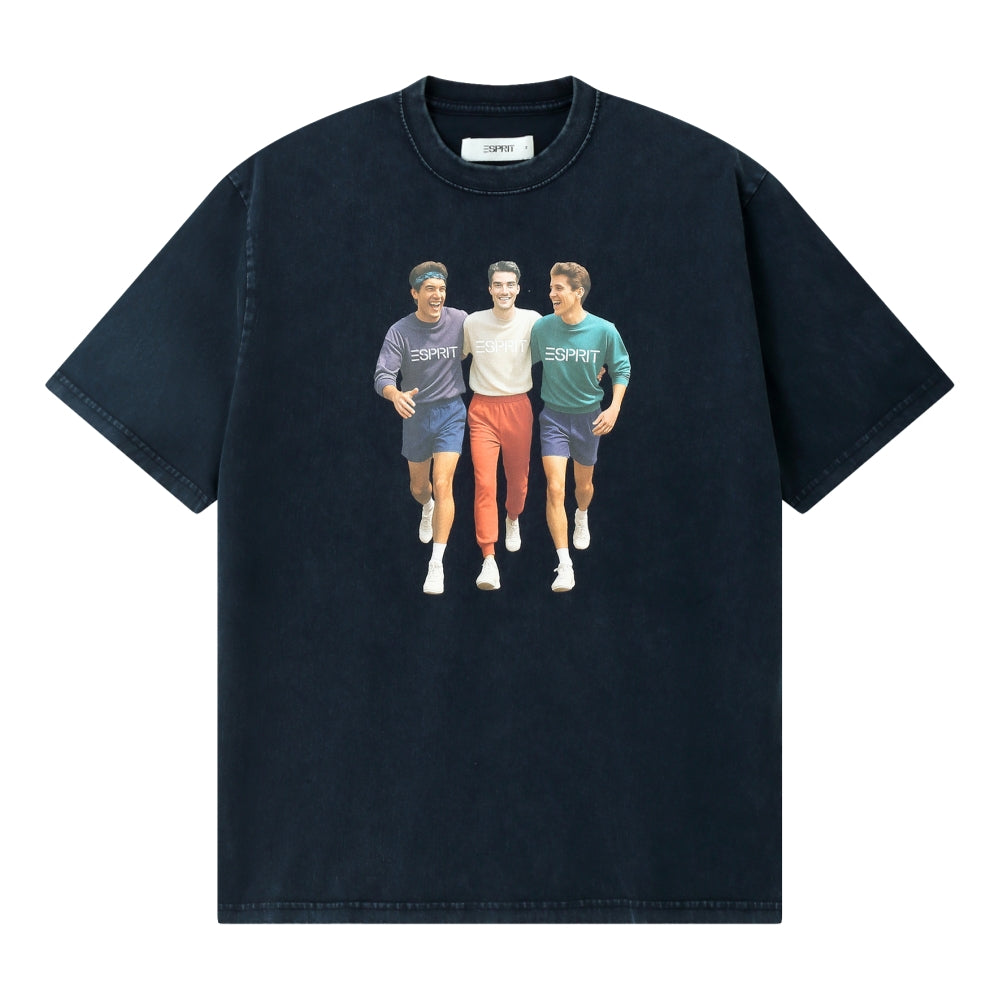 ESPRIT GRAPHIC T-SHIRT-NAVY