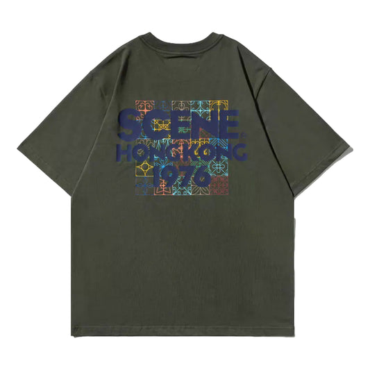 SCENE BY ICE FIRE GRILL TEE-DARK GREY