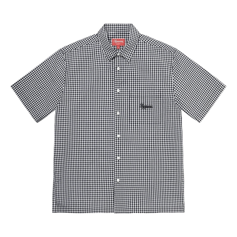 SUPREME GINGHAM SS SHIRT-BLACK