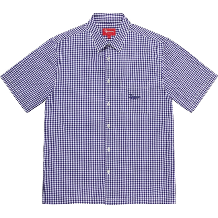 SUPREME GINGHAM SS SHIRT-NAVY