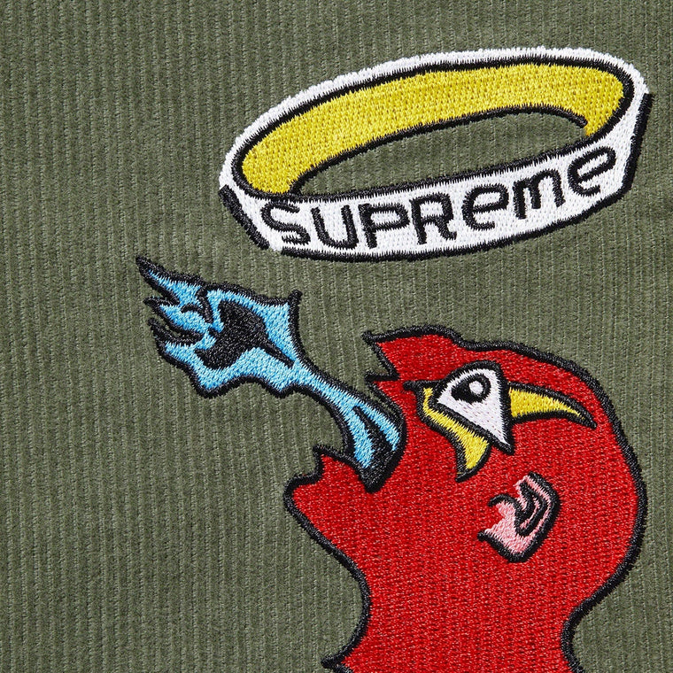 SUPREME GONZ CORDUROY WORK SHIRT-GREEN