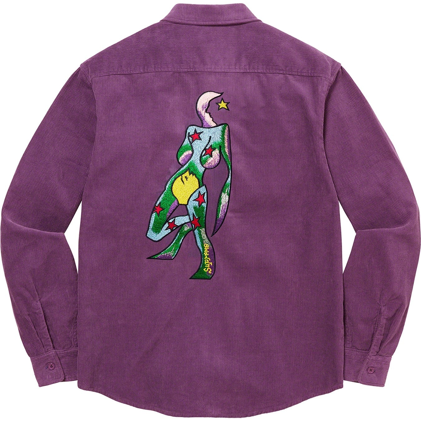 SUPREME GONZ CORDUROY WORK SHIRT-PURPLE
