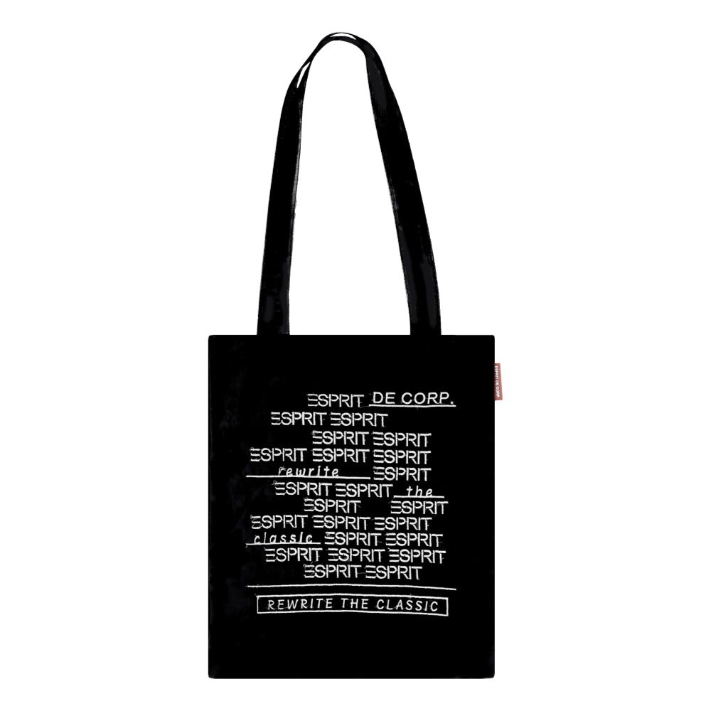 ESPRIT GRAPHIC TOTE BAG-BLACK
