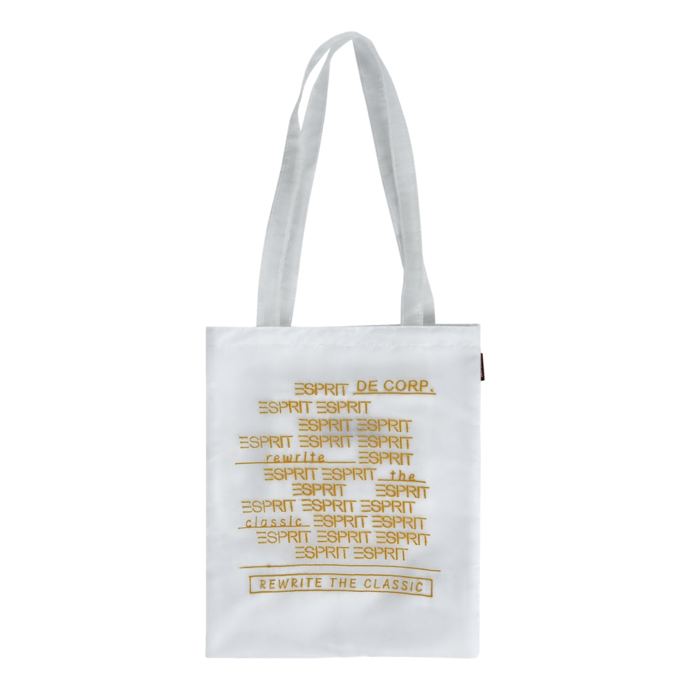 ESPRIT GRAPHIC TOTE BAG-WHITE