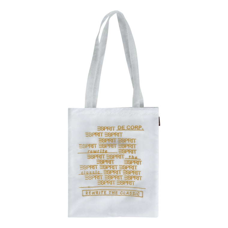 ESPRIT GRAPHIC TOTE BAG-WHITE