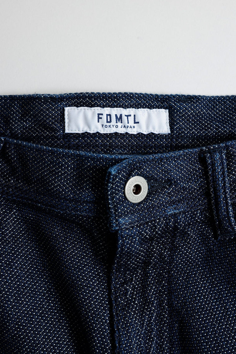 FUNDAMENTAL HAKAMA CARGO PANTS RINSE-INDIGO
