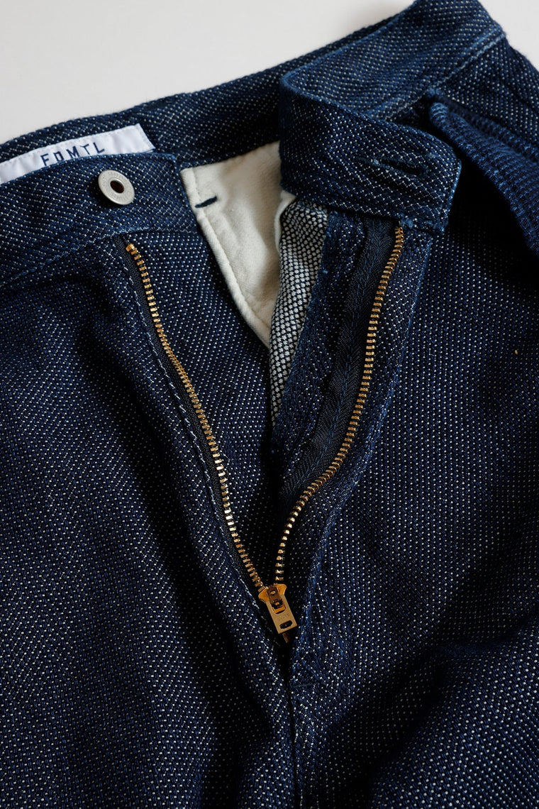 FUNDAMENTAL HAKAMA CARGO PANTS RINSE-INDIGO