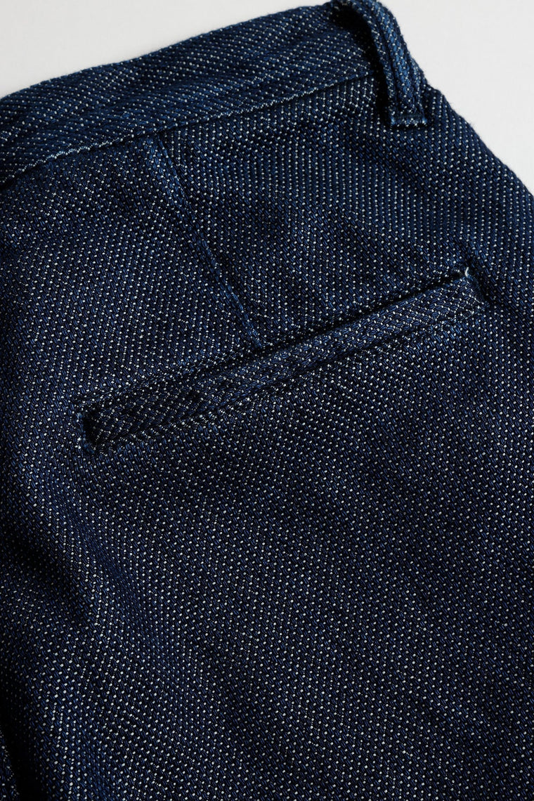 FUNDAMENTAL HAKAMA CARGO PANTS RINSE-INDIGO