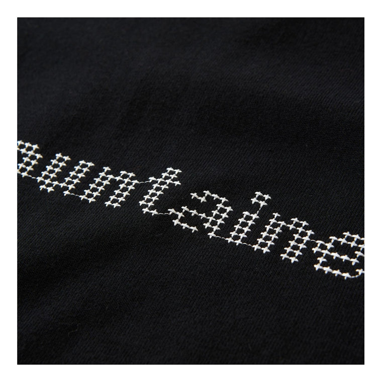 WHITE MOUNTAINEERING HALF SLEEVE EMBROIDERY LOGO PULLOVER-BLACK
