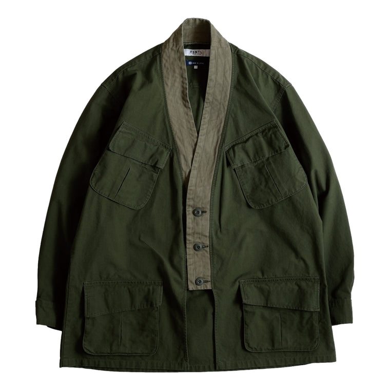 FUNDAMENTAL HAORI JUNGLE JACKET RINSE-KHAKI