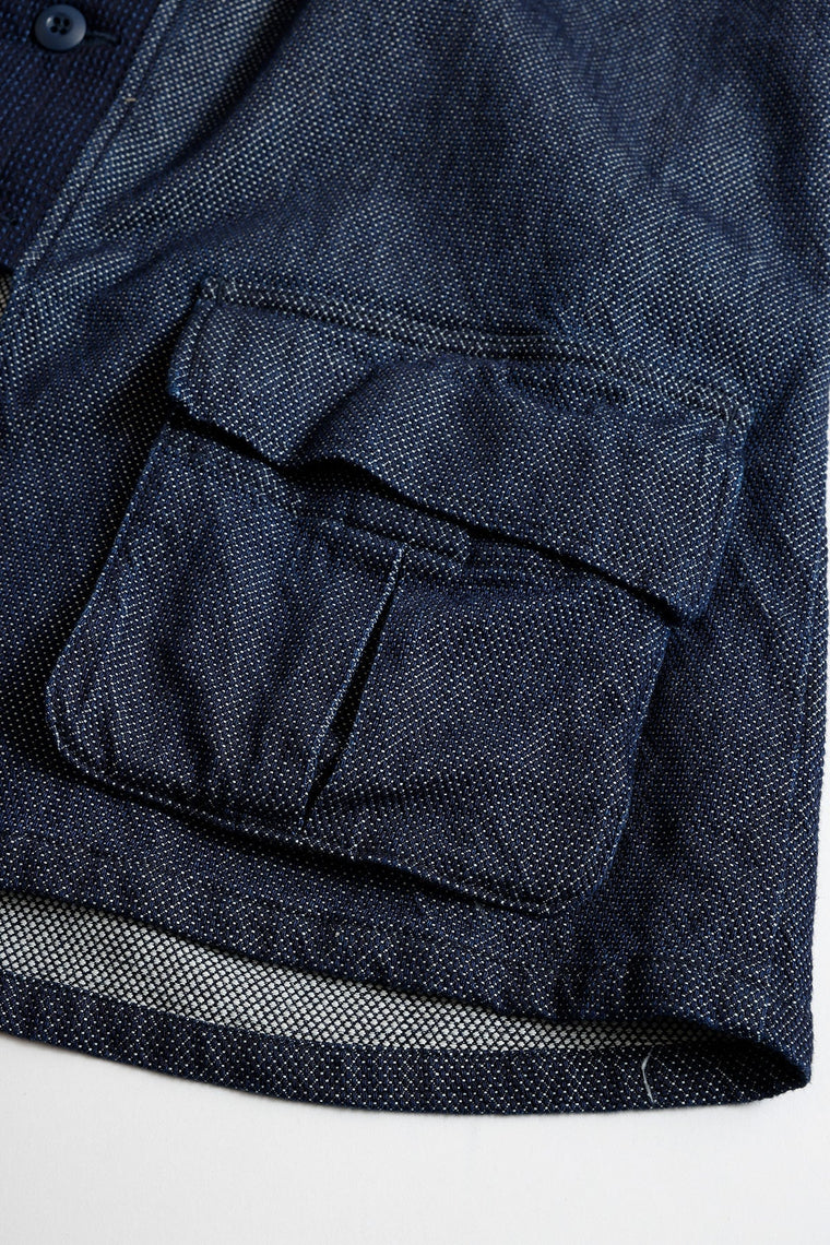 FUNDAMENTAL HAORI JUNGLE JACKET RINSE-INDIGO