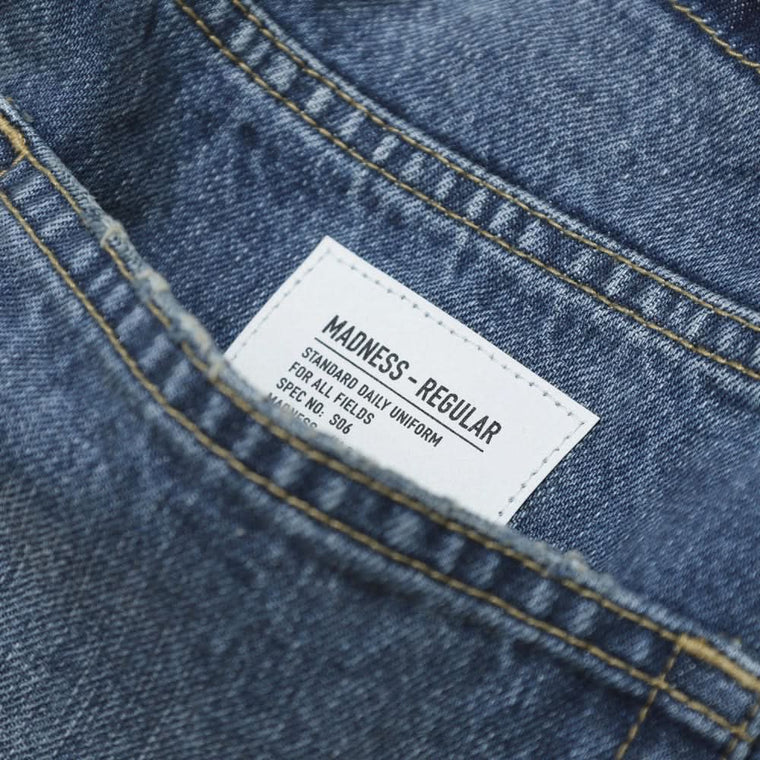 MADNESS HARD AGING DENIM . M2 RELAXED-INDIGO