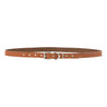 HOBO STUDDED ROLLER BUCKLE BELT COW LEATHER-CAMEL