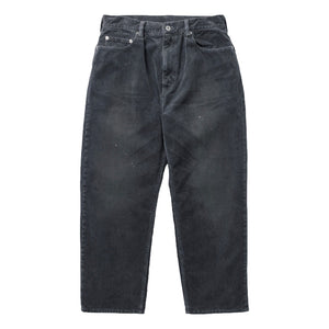 MADNESS HEAVY SELVAGE 10W-CORD WIDE PANTS (MADE IN JAPAN)-BLACK