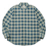 MADNESS HERRINGBONE FLUFFY WORKSHIRT (MADE IN JAPAN)-BLUE