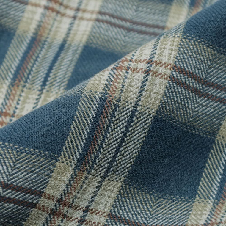 MADNESS HERRINGBONE FLUFFY WORKSHIRT (MADE IN JAPAN)-BLUE