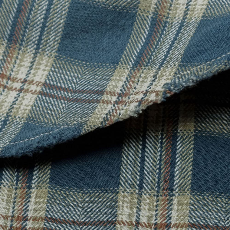 MADNESS HERRINGBONE FLUFFY WORKSHIRT (MADE IN JAPAN)-BLUE
