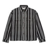 HONOR THE GIFT HONOR STRIPE BUTTON UP-BLACK