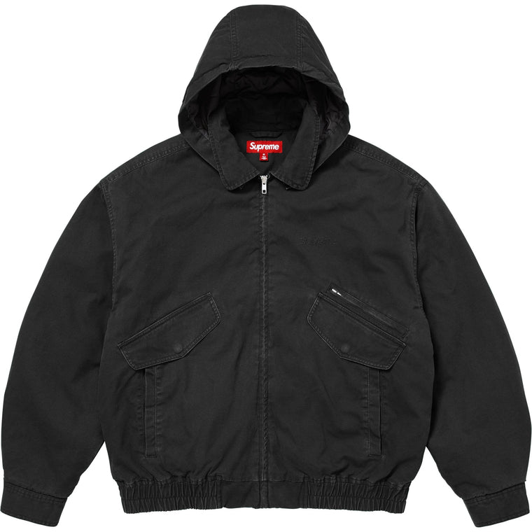 SUPREME HOODED UTILITY JACKET-BLACK