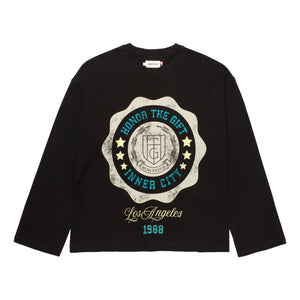 HONOR THE GIFT HTG® SEAL LOGO LS TEE-BLACK