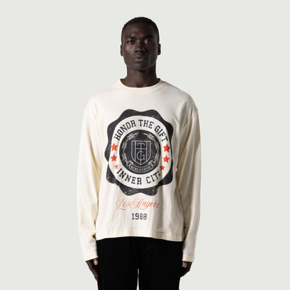 HONOR THE GIFT HTG® SEAL LOGO LS TEE-BONE