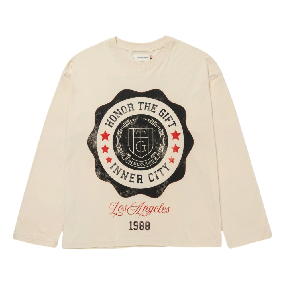 HONOR THE GIFT HTG® SEAL LOGO LS TEE-BONE