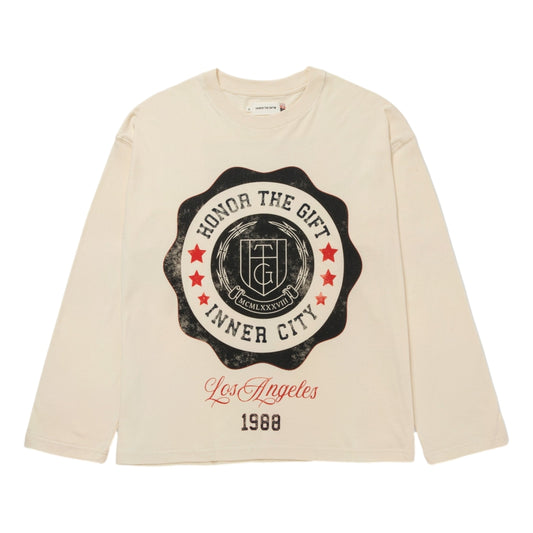 HONOR THE GIFT HTG® SEAL LOGO LS TEE-BONE
