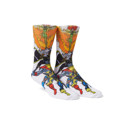 HUF HUF X X-MEN SENSE SHATTERING CREW SOCK-WHITE
