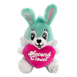 2ND CLOSET "HUGGING LOVERS" SECOND RABBIT DOLL KEY CHAIN-TURQUOIS