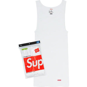 SUPREME HANES® TAGLESS TANK TOP (3 PACK)-WHITE