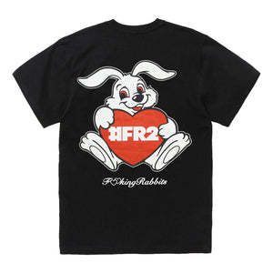 #FR2 HEART RABBIT T-SHIRT-BLACK
