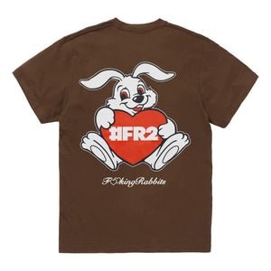 #FR2 HEART RABBIT T-SHIRT-BROWN