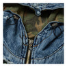 THUG CLUB HELL DENIM CAMO HOODED ZIP-UP-BLUE