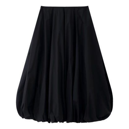 ESPRIT HIGH-WAIST BUBBLE SKIRT-BLACK