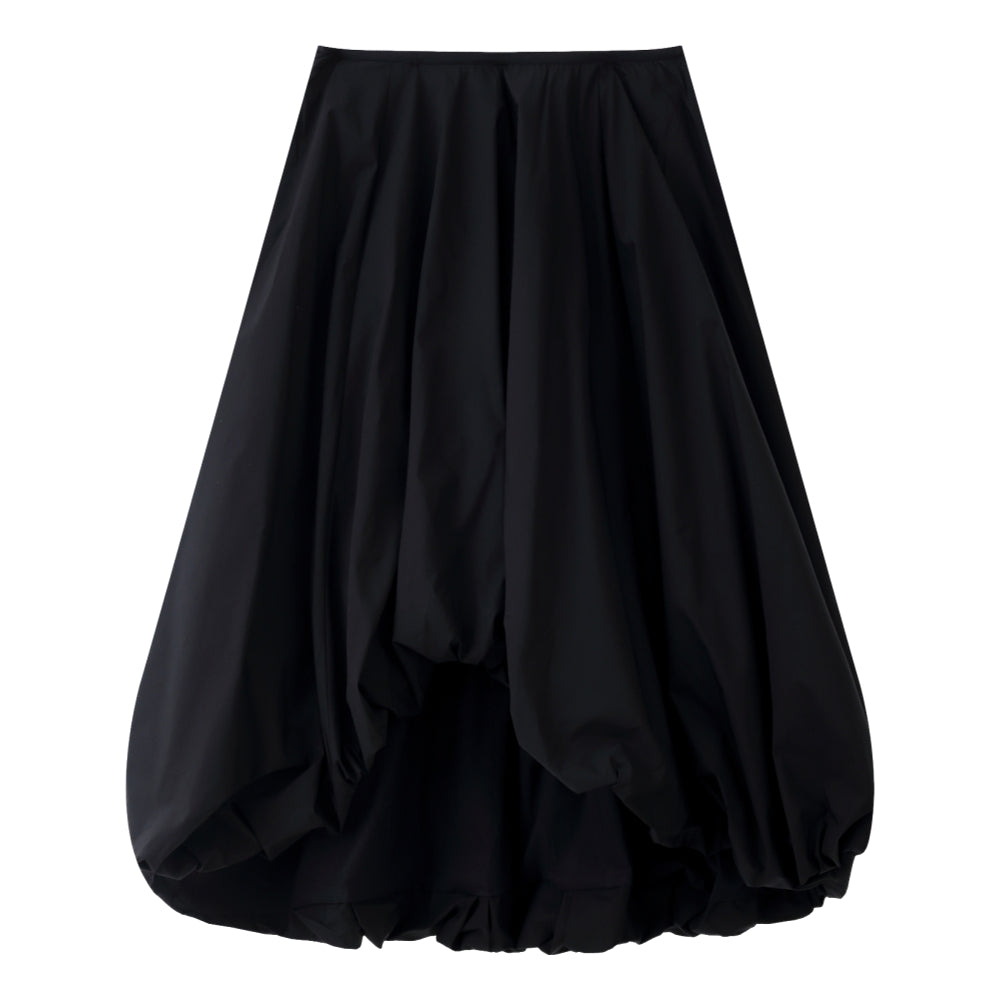 ESPRIT HIGH-WAIST BUBBLE SKIRT-BLACK