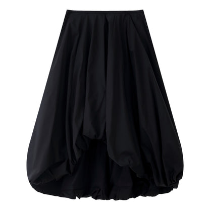 ESPRIT HIGH-WAIST BUBBLE SKIRT-BLACK