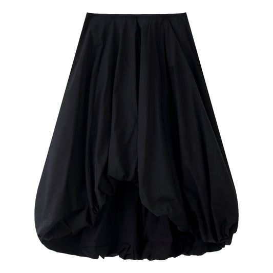 ESPRIT HIGH-WAIST BUBBLE SKIRT-BLACK