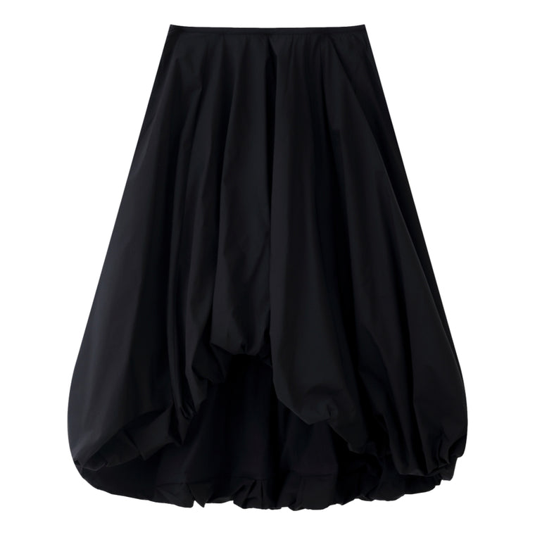 ESPRIT HIGH-WAIST BUBBLE SKIRT-BLACK