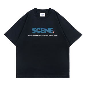 SCENE BY ICE FIRE RETRO 80'S GRAPHIC TEE-BLACK