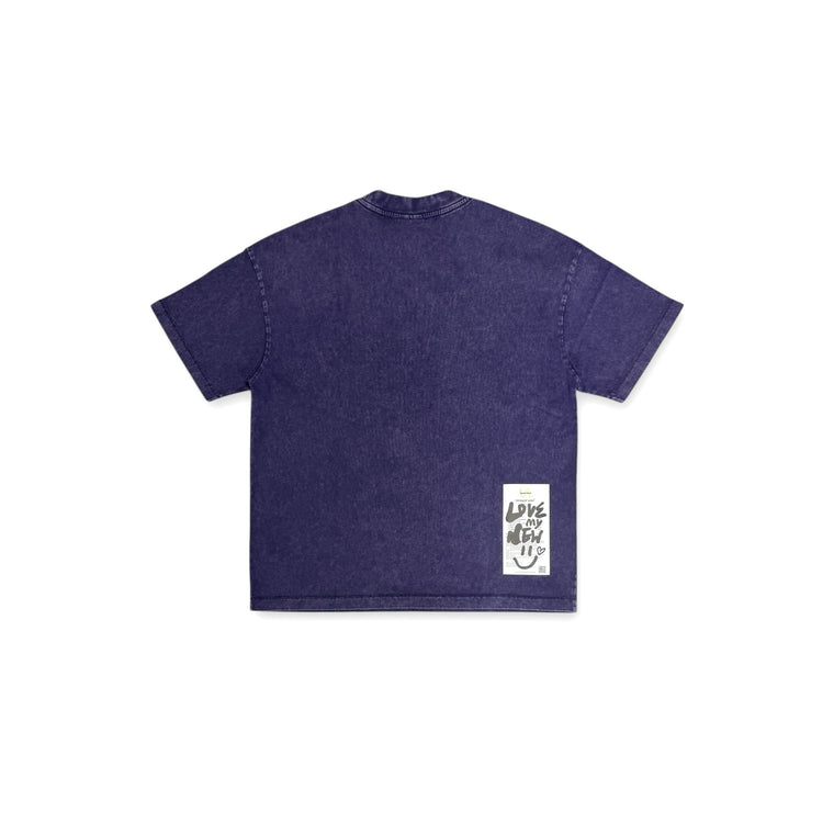 2ND CLOSET "I LOVE MILKSHAKE" WASHED T-SHIRT-WASHED PURPLE