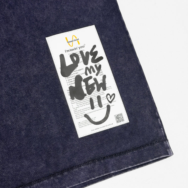 2ND CLOSET "I LOVE MILKSHAKE" WASHED T-SHIRT-WASHED PURPLE