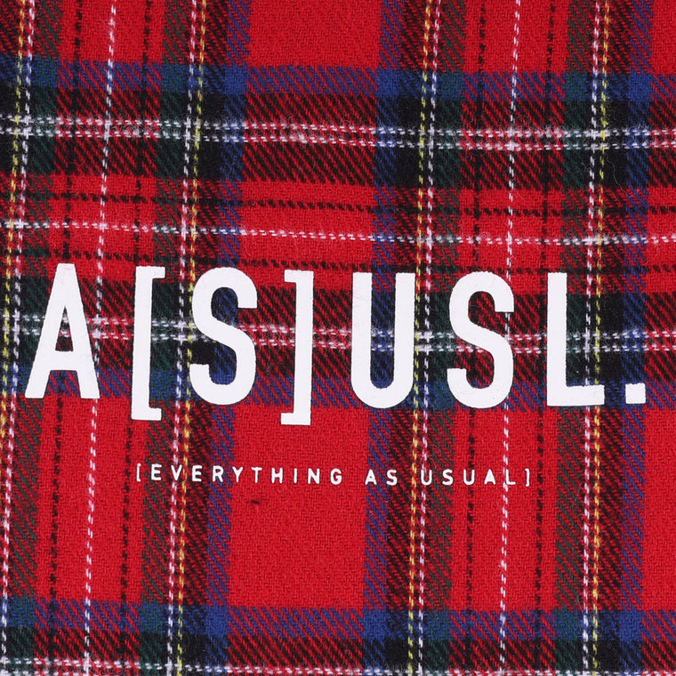 A[S]USL CHECKS SMALL SHOULDER BAG-RED CHECKERED